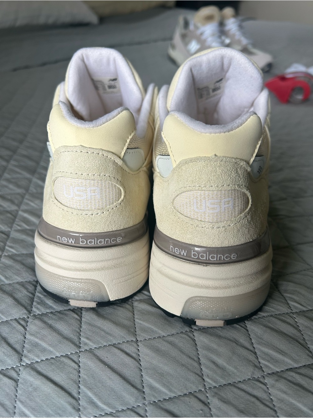 New Balance Calcium Cashew 992 10D - Picture 3 of 8